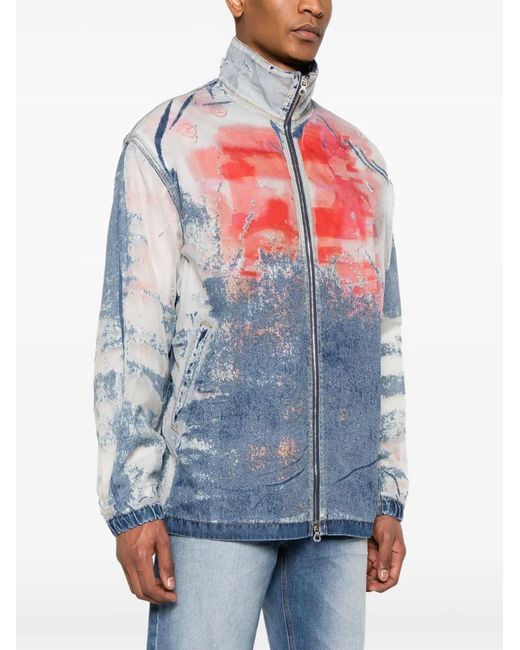 DIESEL Blue Jackets for men
