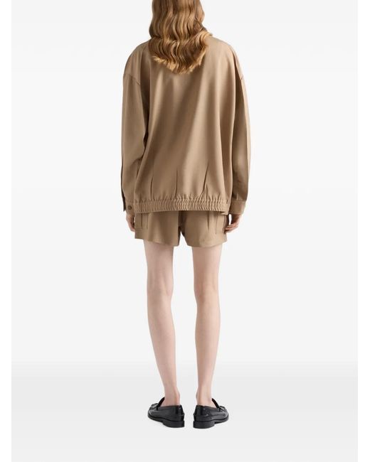 Prada Natural Mohair Wool Blouson Jacket