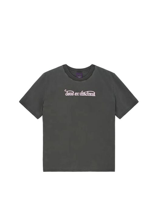 Deus Ex Machina Black Virtual Insanity Logo-Print T-Shirt for men