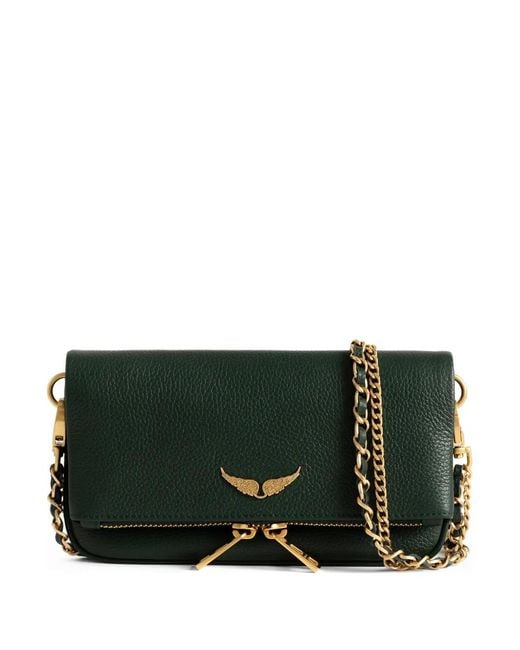 Zadig & Voltaire Green Mini Rock Nano Clutch Bag
