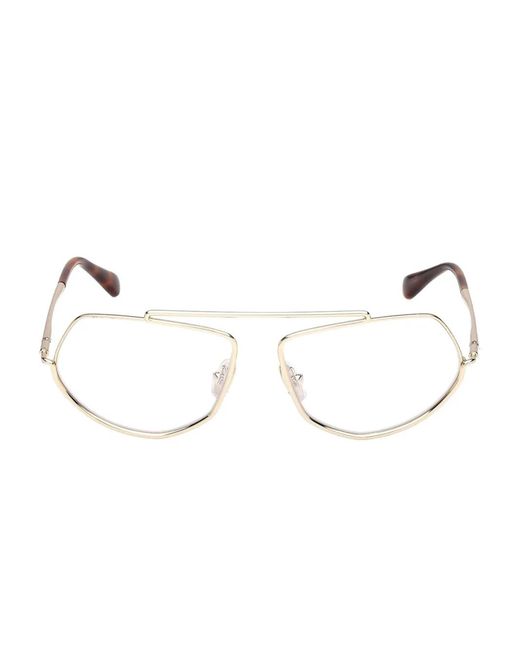 Max Mara Natural Geometric-Frame Glasses