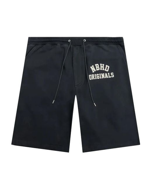 Neighborhood Blue Sulfur Drawstring Shorts for men