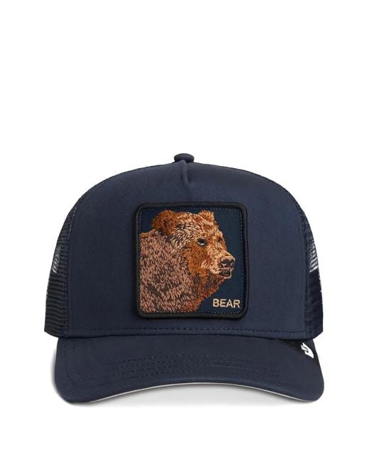 Goorin Bros Blue Embroidered-Patch Mesh-Panel Cap for men