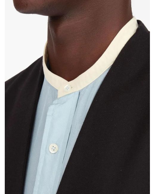 Maison Margiela Black Collarless Blazer for men