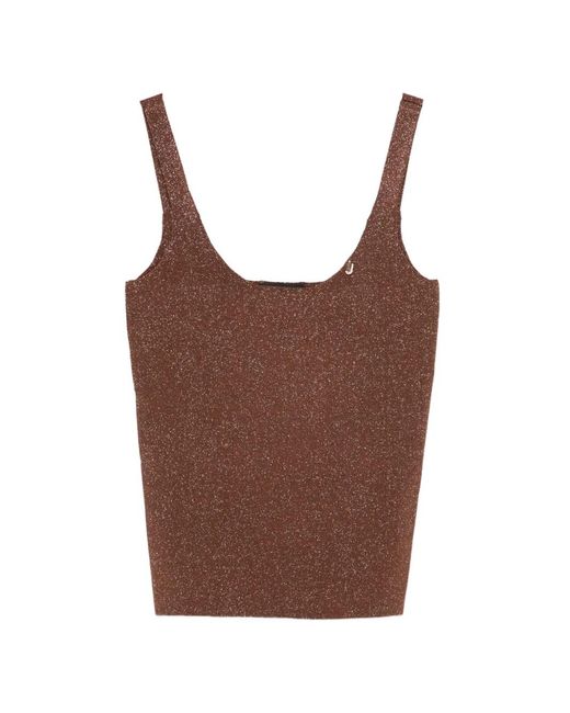 Liu Jo Brown Shimmer Top