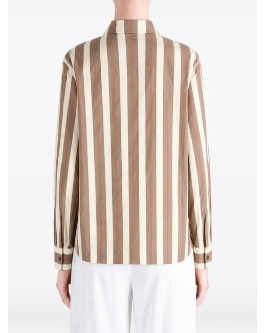 Casey Casey Gestreepte Blouse in het Metallic