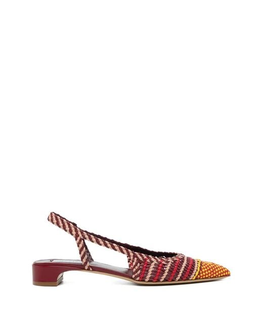 Gabriela Hearst Pink Perro Braided Slingback Pumps