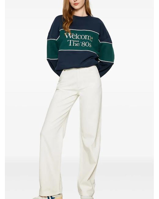 Hey Joanie White Logo-Patch Jeans