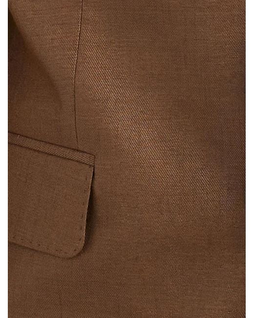Brian Dales Brown Single-Breasted Blazer for men