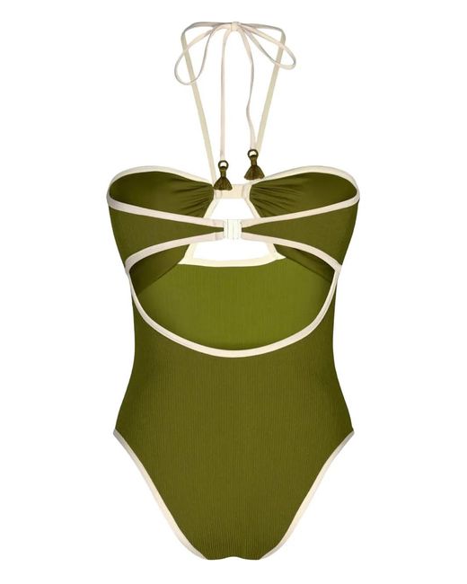 Johanna Ortiz Green Sea Salt Badeanzug Mit Cut-Out