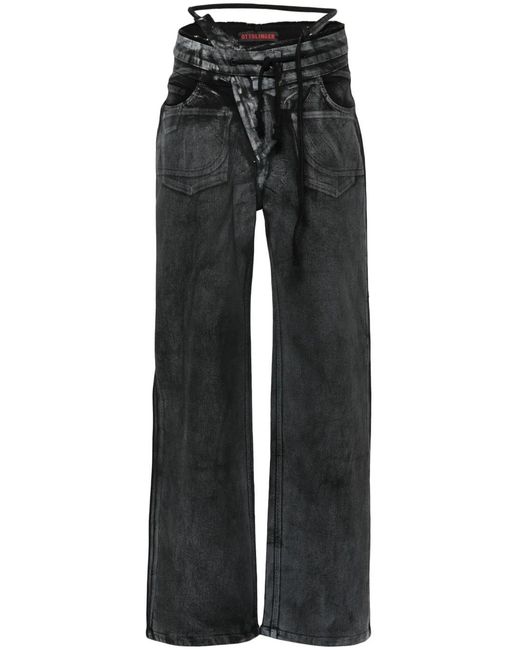 OTTOLINGER Black High-Waist Wide-Leg Trousers