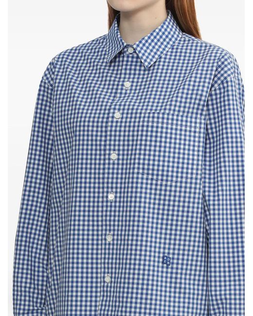 Adererror Blue Gingham-Check Shirt