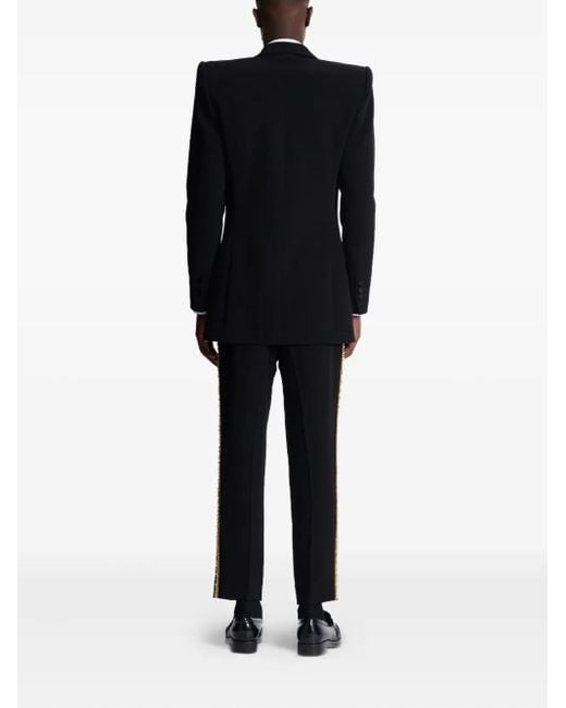 Balmain Sakko Mit Besticktem Kragen in Black für Herren