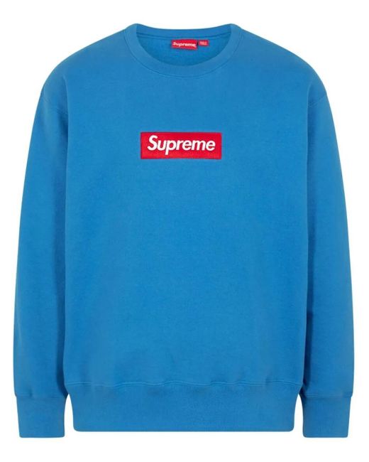 Supreme Blue Sweatshirt Mit Logo-Patch