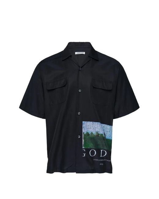 Undercover Blue Godog Short-Sleeve Shirt for men