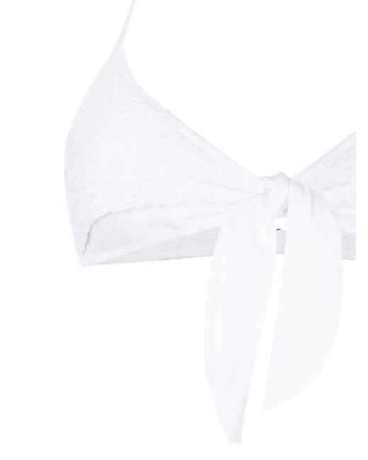 Amir Slama White Bow-Embellished Bikini