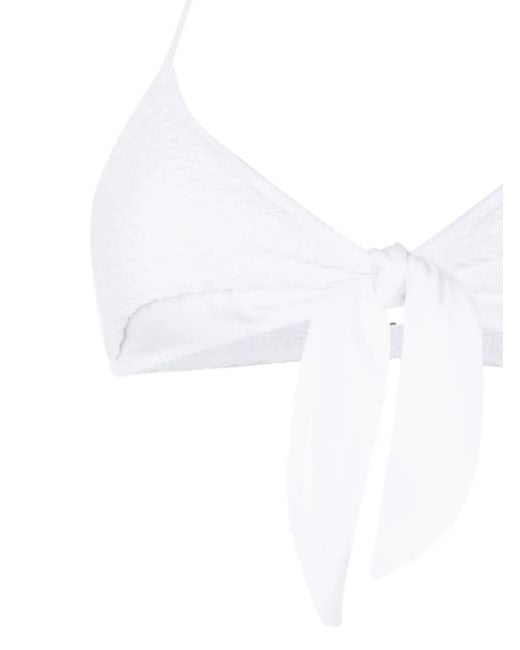 Bikini con detalle de lazo Amir Slama de color White