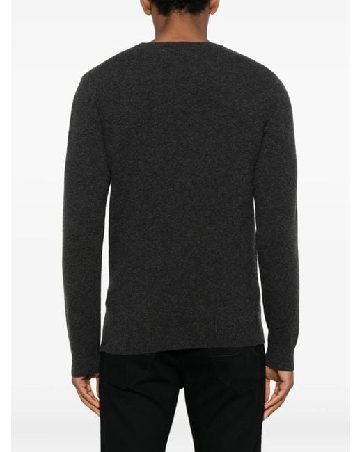 Daniele Fiesoli Black Crew Neck Sweater for men