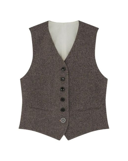Fortela Gray Demi Single-Breasted Vest