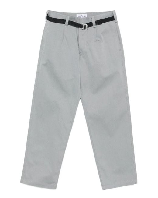 Stone Island Marina gabardine pants in Gray für Herren