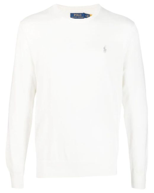 Polo Ralph Lauren White Logo Sweater for men