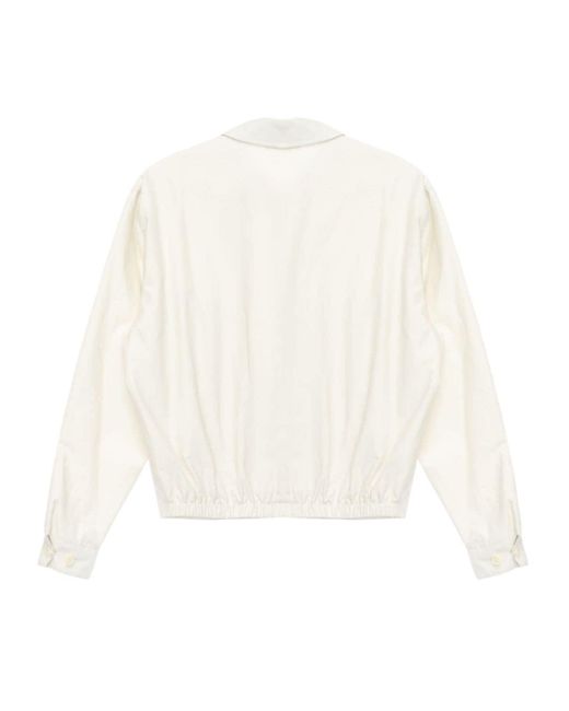 Lemaire White Zip-up Shirt Jacket for men