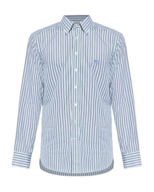 Camicia A Righe di Etro in Blue da Uomo