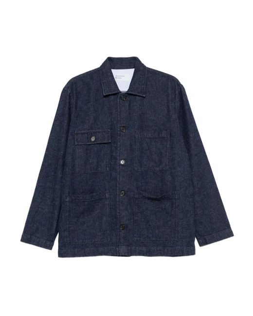 Universal Works Blue Patch-Pocket Denim Jacket for men