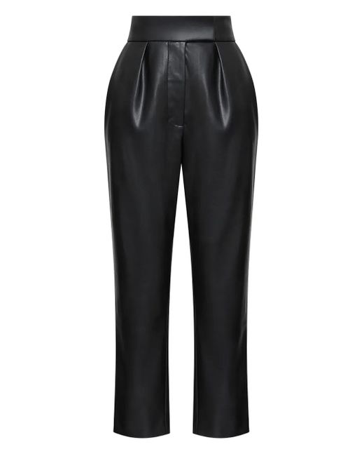 Pantaloni Dritti Con Pieghe di Maliparmi in Black