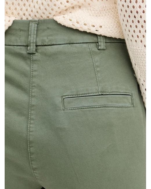 Benetton Green Pantalon Chino À Coupe Droite