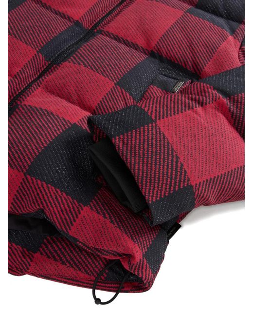 Woolrich Red Check-Pattern Padded Jacket