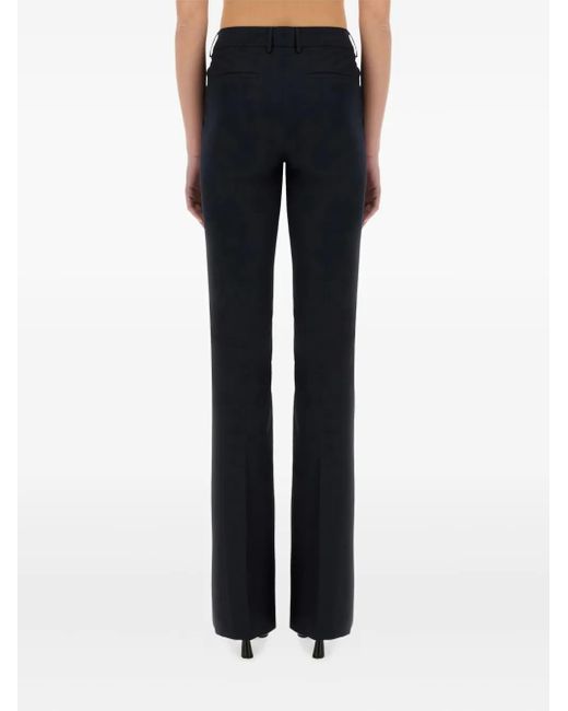 PT Torino Blue Flared-Leg Tailored Trousers