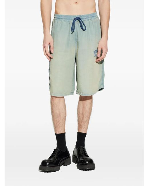 DIESEL Blue D-Enimos Drawstring Shorts