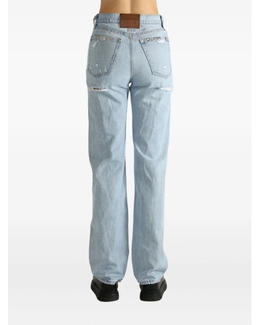 Distressed-detail jeans Alexander Wang de color Blue
