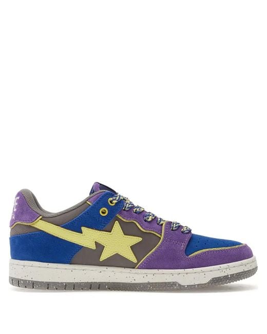 A Bathing Ape Blue Bape Sk8 Sta 1 M2 Lace-Up Sneakers for men