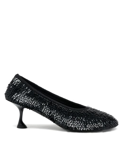 Proenza Schouler Black Tee Pumps Mit Pailletten
