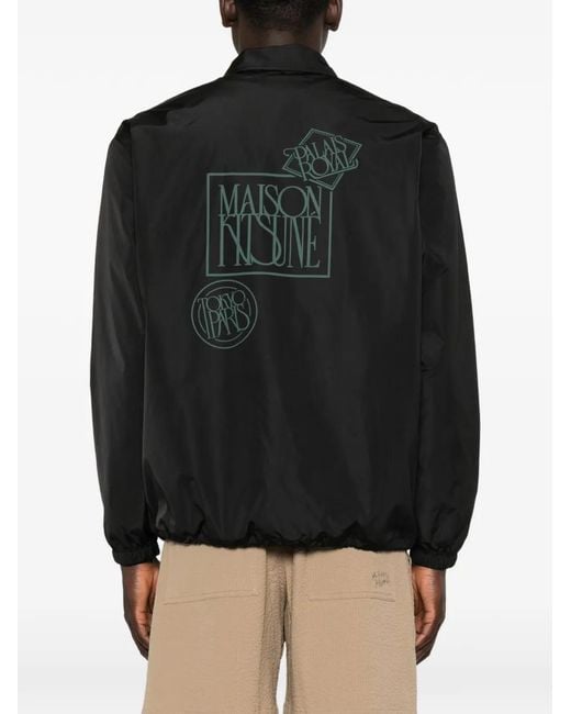 Maison Kitsuné Black Coach Jacket for men