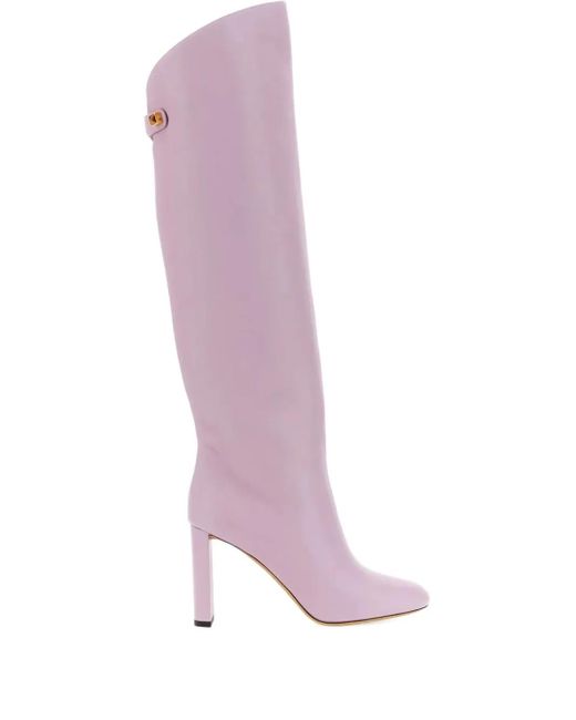 Maison Skorpios Pink 90Mm Adriana Leather Boots