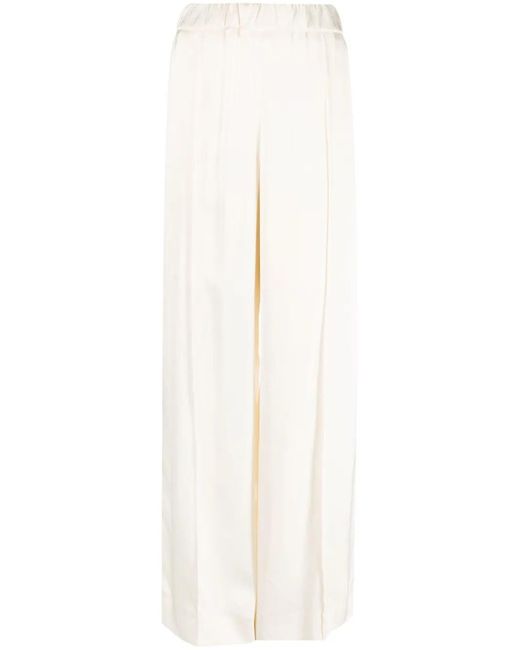 Jil Sander White Viscose Pants
