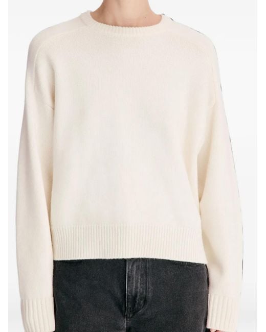 Loulou de Saison White Breha Crew-Neck Sweater