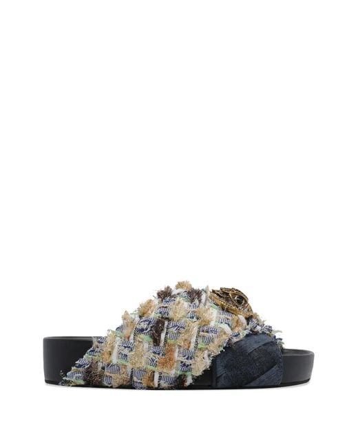 Kurt Geiger Blue Chelsea Cross Sandals