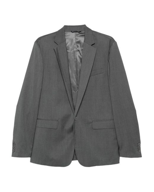 Costumein Gray Single-Breasted Wool Blazer for men