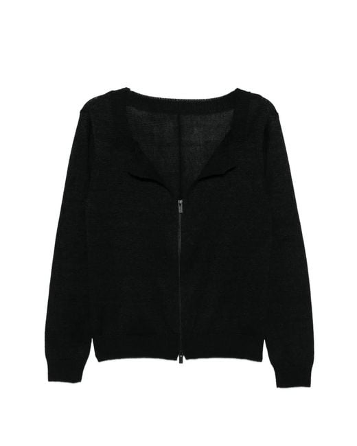 Yohji Yamamoto Black Manteau Zippé