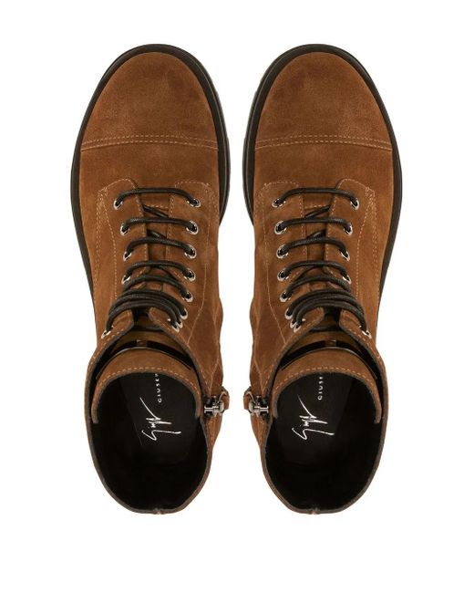 Giuseppe Zanotti Brown Jerico Suede Ankle Boots for men