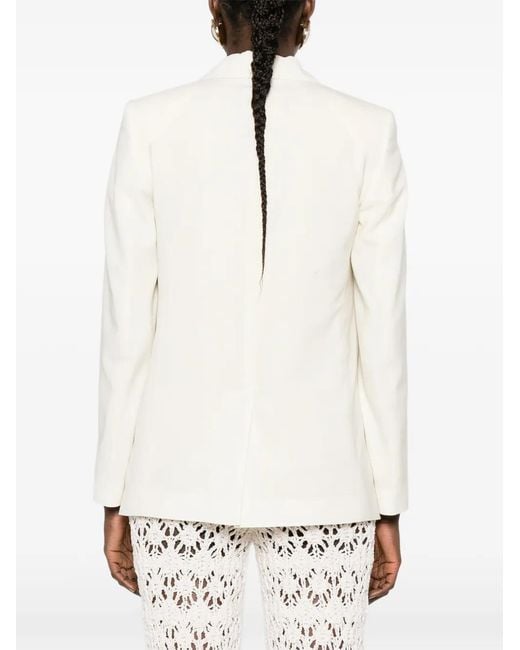 Fabiana Filippi White Single-Breasted Blazer