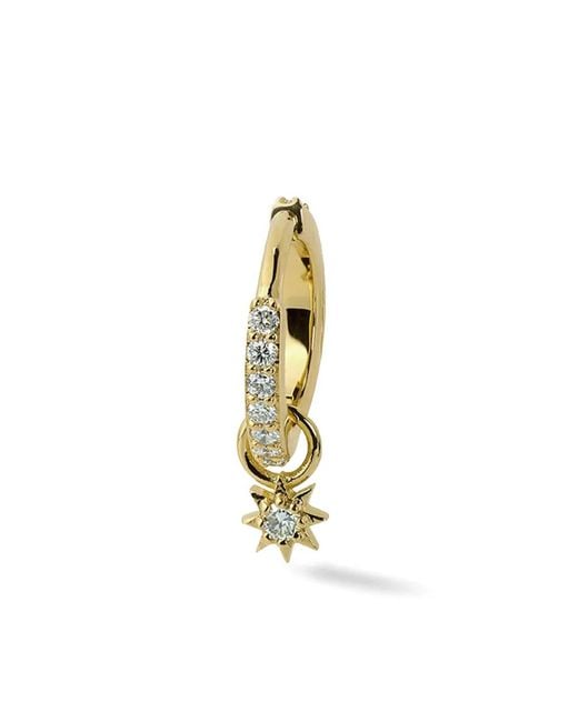 Lark & Berry Metallic 14Kt Modernist Diamond Pavé Hoop Earring
