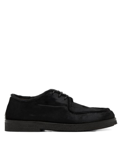 Marsèll Black Moccar Calf Hair Derby Shoes for men