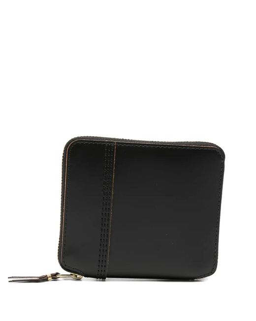 Comme des Garçons Black Contrast-Stitch Zip-Around Wallet