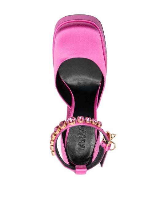 Versace Pink Medusa Aevitas Platform Pumps Shoes