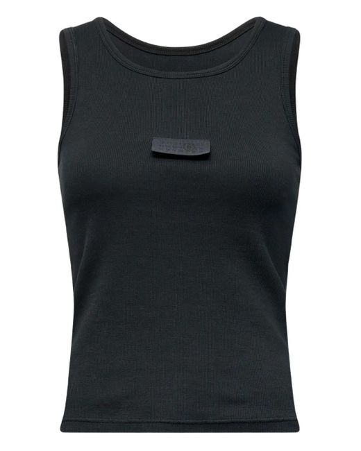 MM6 by Maison Margiela Black Plaque Tank Top